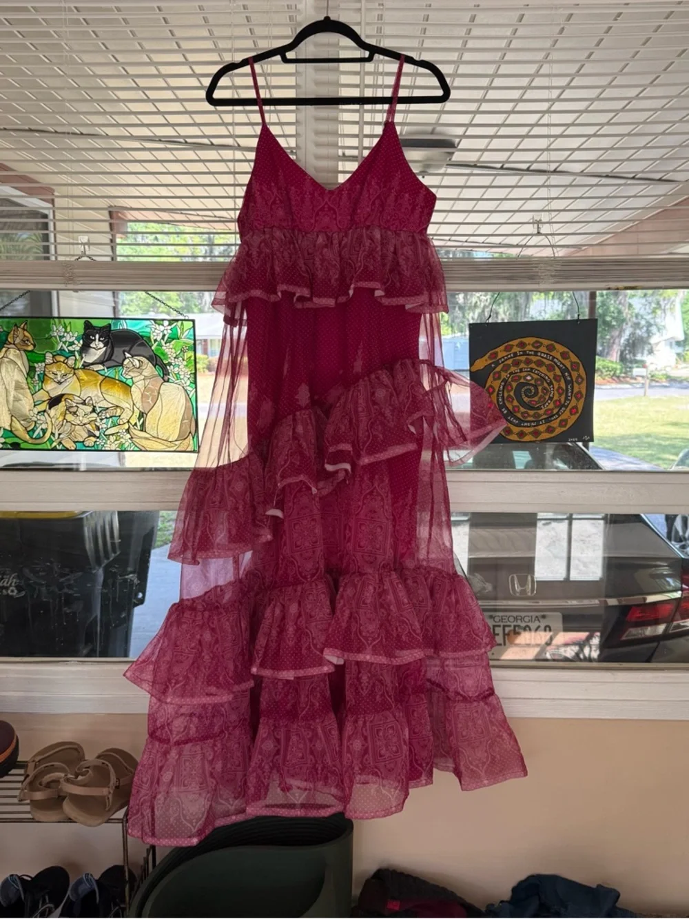 Anthropologie Ruffle Maxi Dress - Picture 4 of 10